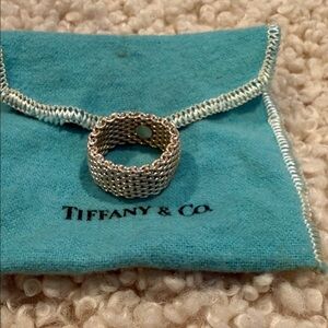Tiffany & Co. Elsa Peretti Wide Mesh Ring in Sterling Silver